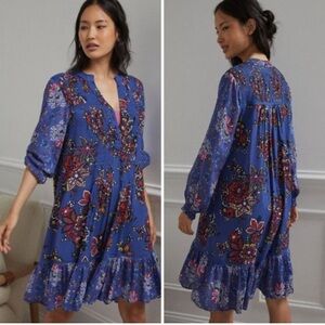 Anthropologie Diana Pintucked Tunic Dress Size Small EUC